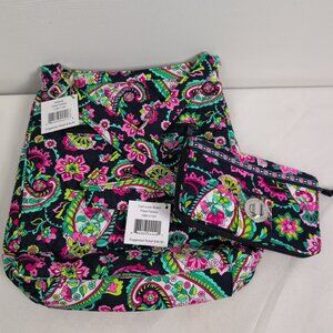 Vera Bradley Petal Paisley Combo - Mailbag cross body bag and Turn Lock Wallet